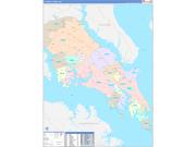 St. Mary's County, MD Wall Map Color Cast Style 2022
